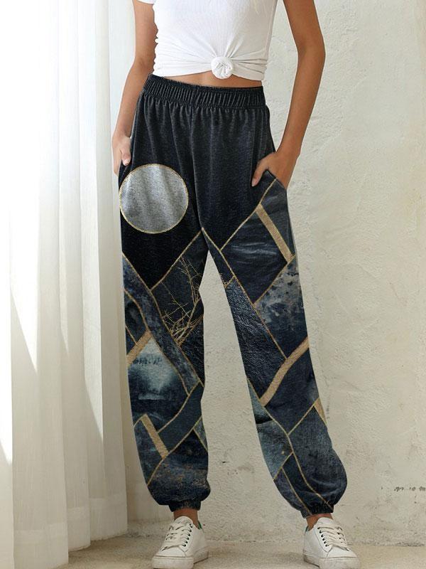 Women's Geometric Print Casual Sweatpants