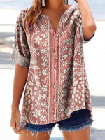 Special V-Neck Short Sleeve Top