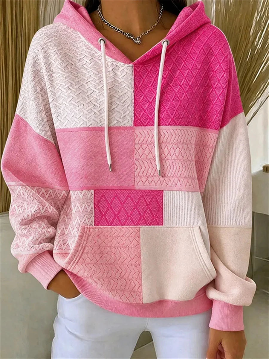 Casual Abstract Long Sleeve Hoodie
