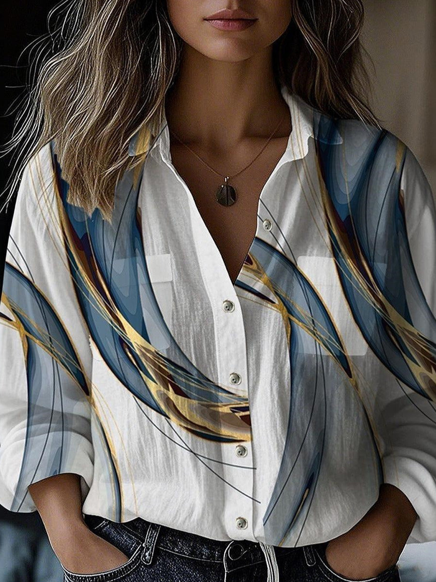 Basic Collared Long Sleeve Top