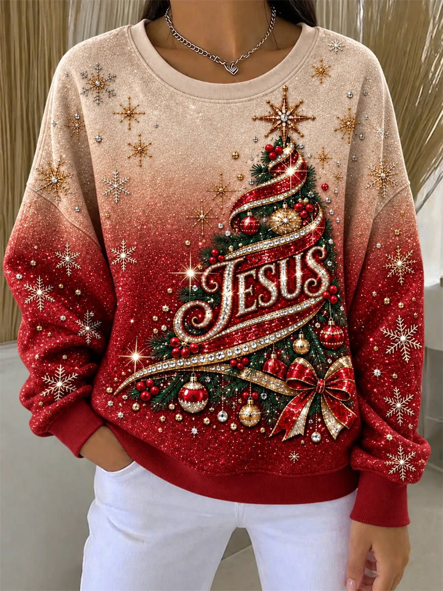Casual Text Letters Crew Neck Long Sleeve Sweatshirt
