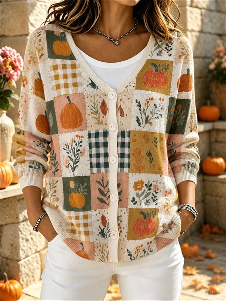 Women Floral Long Sleeve Comfy Casual Cardigan