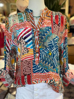 Modern V-neck Long Sleeve Top