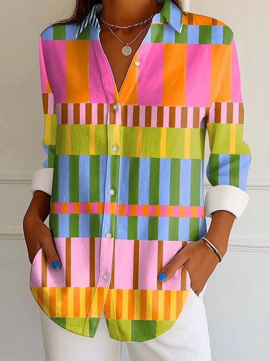 Attractive Collared Long Sleeve Shirt