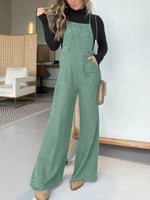 Women's Tencel Wide Leg Overalls Jumpsuits