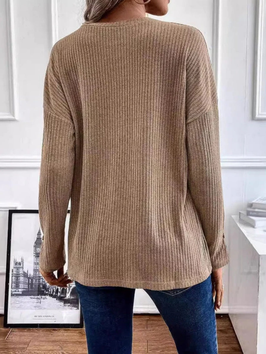 Solid Color Casual Sweatshirt