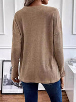 Solid Color Casual Sweatshirt