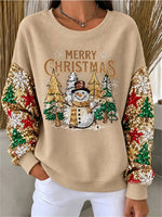 Casual Text Letters Crew Neck Long Sleeve Sweatshirt