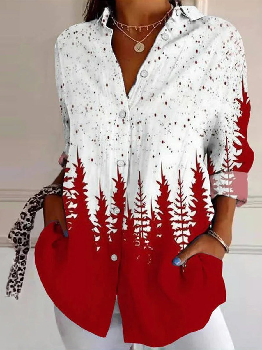 Casual Colour Block Blouse