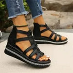 Women's wedge heel rhinestone platform sandals