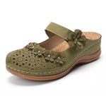 Women's Comfortable Floral Slip-On Wedge Sandals