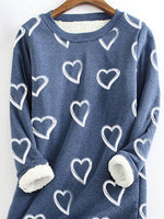 Heart/Cordate Print Casual Regular Fit Thermal Underwear