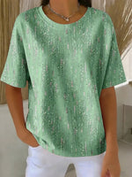 Vintage Casual Round Neck Short Sleeve T-Shirt