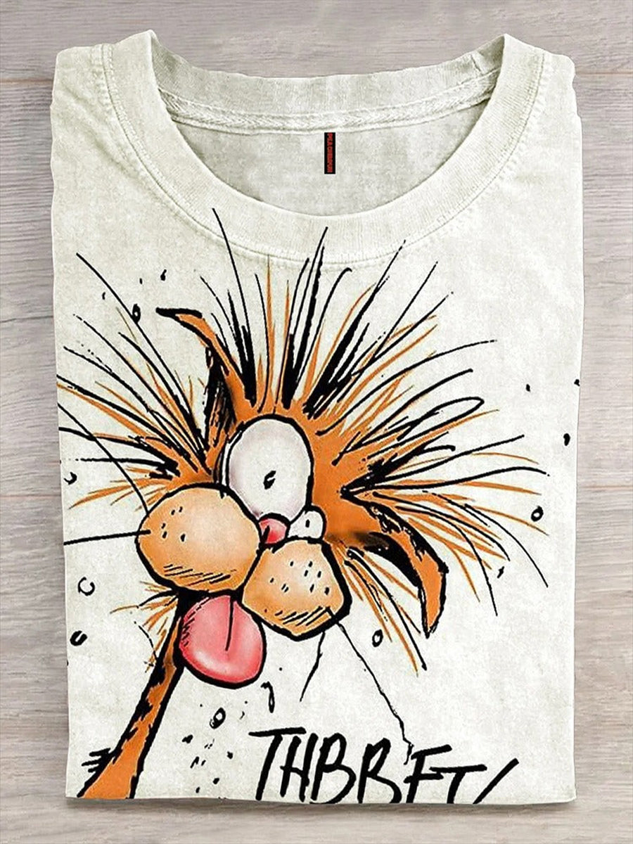 Cute Cat Art Print Cozy T-shirt