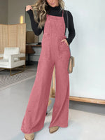 Women's Tencel Wide Leg Overalls Jumpsuits