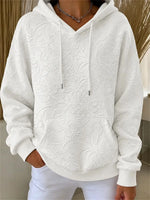 Casual Floral Long Sleeve Hoodie