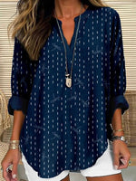 Elegant Long Sleeve V-Neck Top