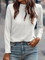 Simple Long Sleeve Plain Top
