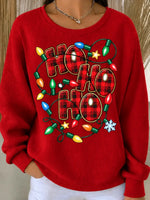 Casual Text Letters Crew Neck Long Sleeve Sweatshirt