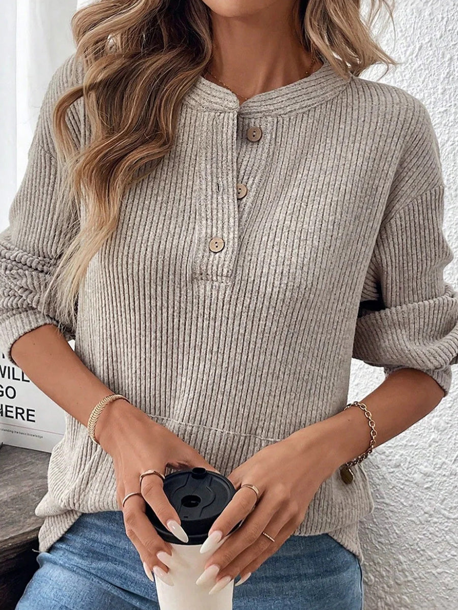 Classy Long Sleeve Plain Top