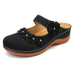 Women's Comfortable Floral Slip-On Wedge Sandals