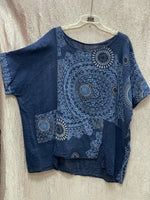 Women's Casual Printed Top & Drawstring Elastic Waist Pants Set