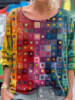 Special Multicolor Round Neck Top