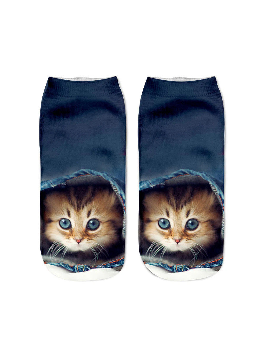 Creative Cat Print Socks