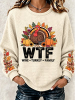 Casual Text Letters Crew Neck Long Sleeve Sweatshirt