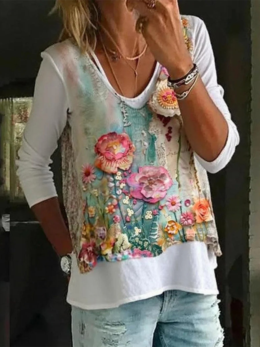 Special Multicolor Long Sleeve Top