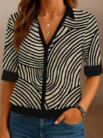 Trendy Short Sleeve Black Top