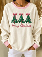 Casual Text Letters Crew Neck Long Sleeve Sweatshirt