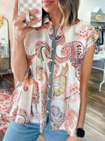 Sweet Collared Short Sleeve Shirt