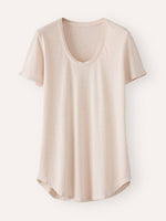 Solid Color Round Neck Casual Blouse