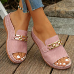 Newly upgraded women's wedge-heeled platform slippers