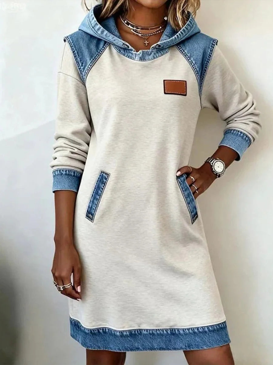 Casual Hooded Long Sleeve Dress