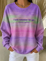 Casual Crew Neck Long Sleeve Animal Sweatshirt