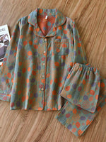 Leaf Green Cotton Gauze Loungewear Set