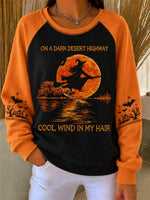Casual Color Block Crew Neck Long Sleeve Sweatshirt