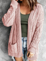 Women Wool/Knitting Plain Long Sleeve Comfy Casual Cardigan