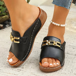 Newly upgraded women's wedge-heeled platform slippers