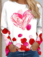 Cordate Casual Loose Crew Neck T-Shirt