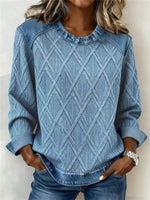 Casual Abstract Graphic Crew Neck Long Sleeve Sweatshirt