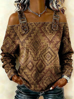 Women's Vintage Pattern Art Print Casual Shirt