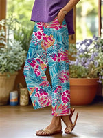 Casual Floral Print Long Pants