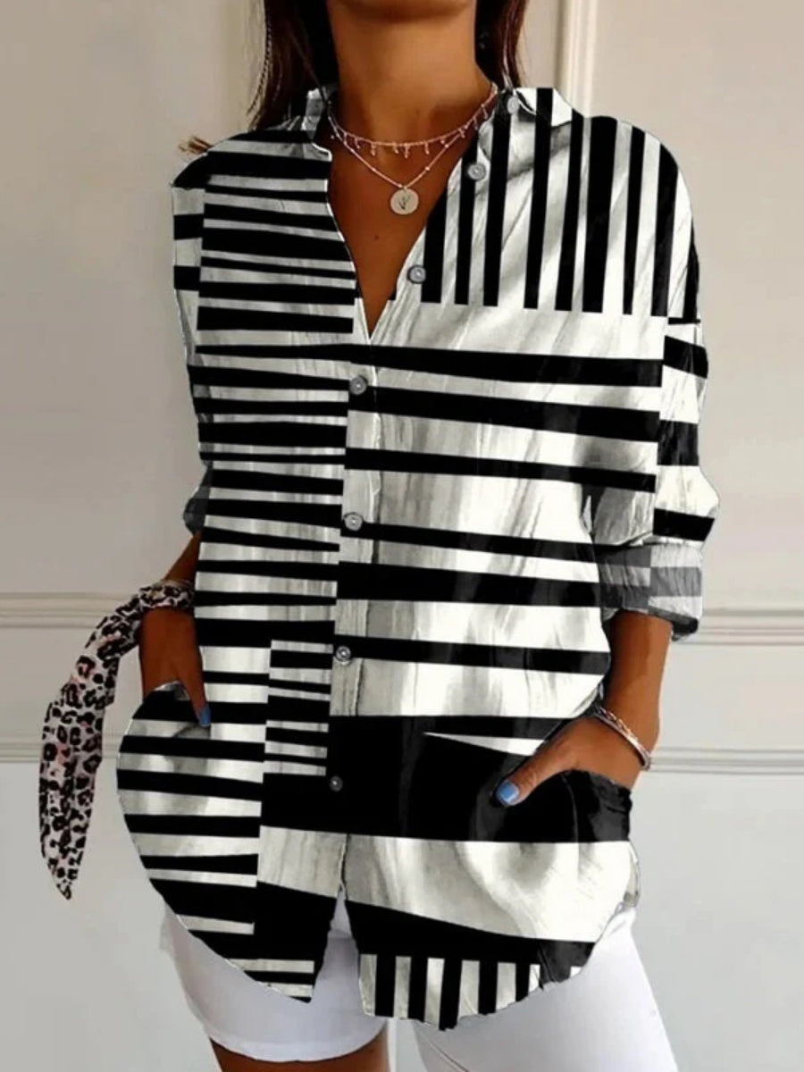 Casual Striped Blouse