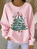 Casual Text Letters Crew Neck Long Sleeve Sweatshirt