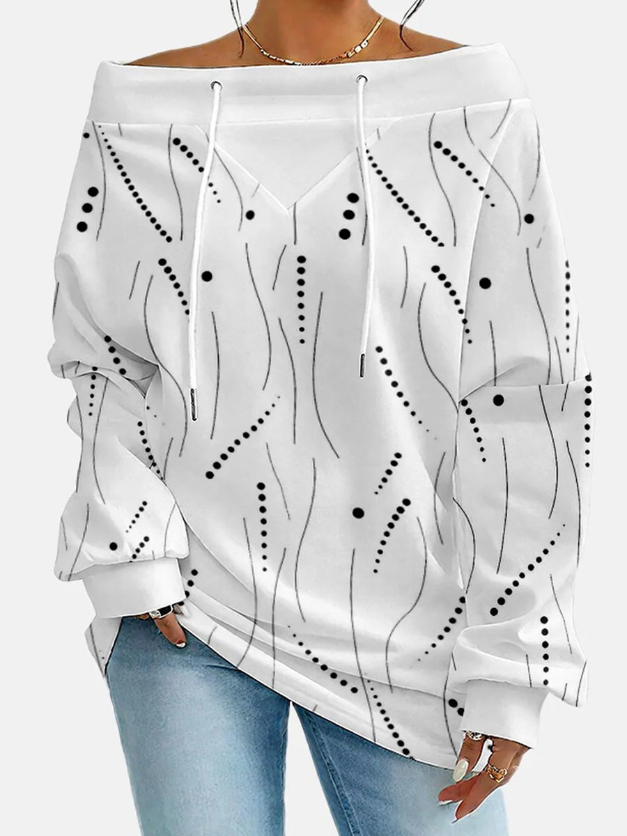 Popular Off the Shoulder Long Sleeve Top