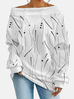 Popular Off the Shoulder Long Sleeve Top