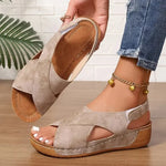 Women's New Solid Color Summer Wedge Sandals